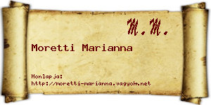 Moretti Marianna névjegykártya